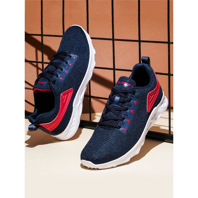 Campus AGR-006 Men Navy Blue & Red Walking Shoes (UK 6)