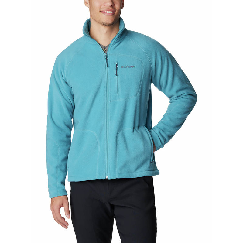 Columbia Mens Blue Fast Trek Ii Full Sleeve Trekking Hiking Fleece Jacket (S)