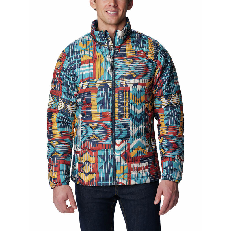 Columbia Mens Multi-Color Powder Full Sleeve Trekking Hiking Jacket (S)