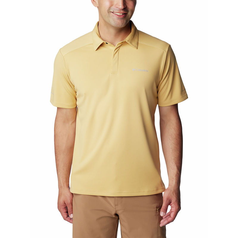 Columbia Mens Yellow Omni-Freeze Black Mesa Polo Tshirt (M)