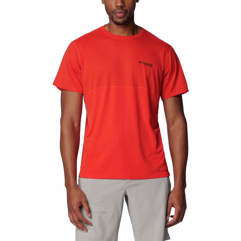 Columbia Mens Orange Omni-Wick Cirque River Short Sleeve Crew Tshirt (M)