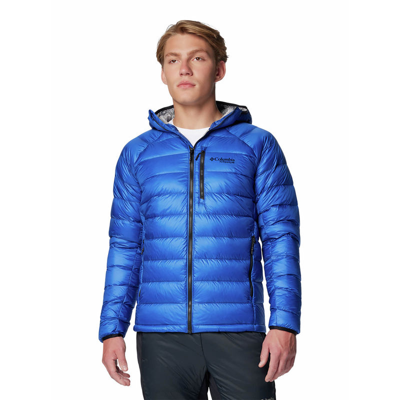 Columbia Mens Blue Omni-Heat Arctic Arctic Crest Down Jacket (S)