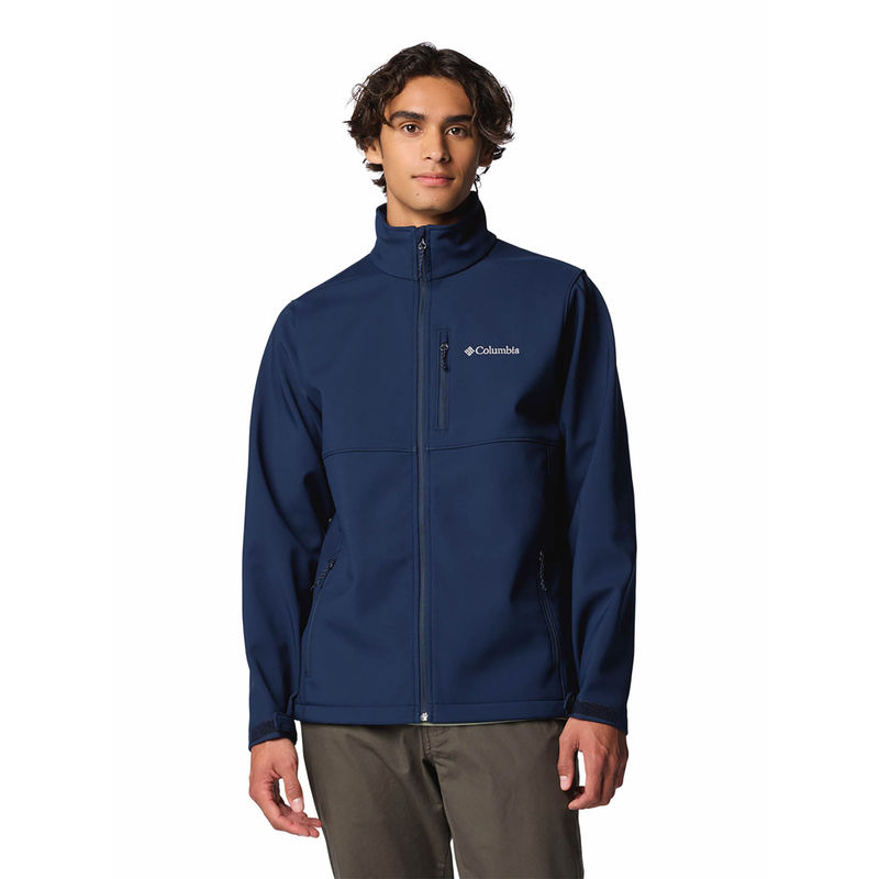 Columbia Mens Navy Omnishield Ascender Softshell Water and Wind Resistant Jacket (S)
