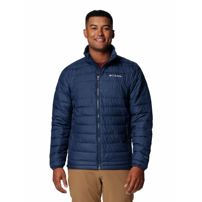 Columbia Mens Navy Omni-Heat Reflective Powder Lite II Jacket (L)