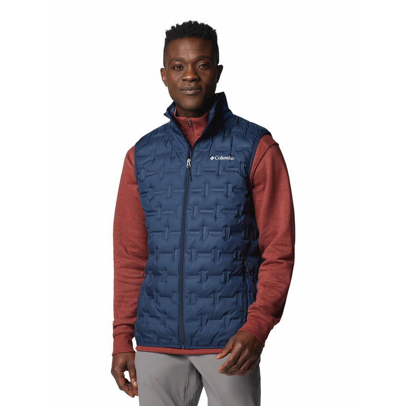 Columbia Mens Navy Omni-Heat Reflective Delta Ridge II Down Vest (S)