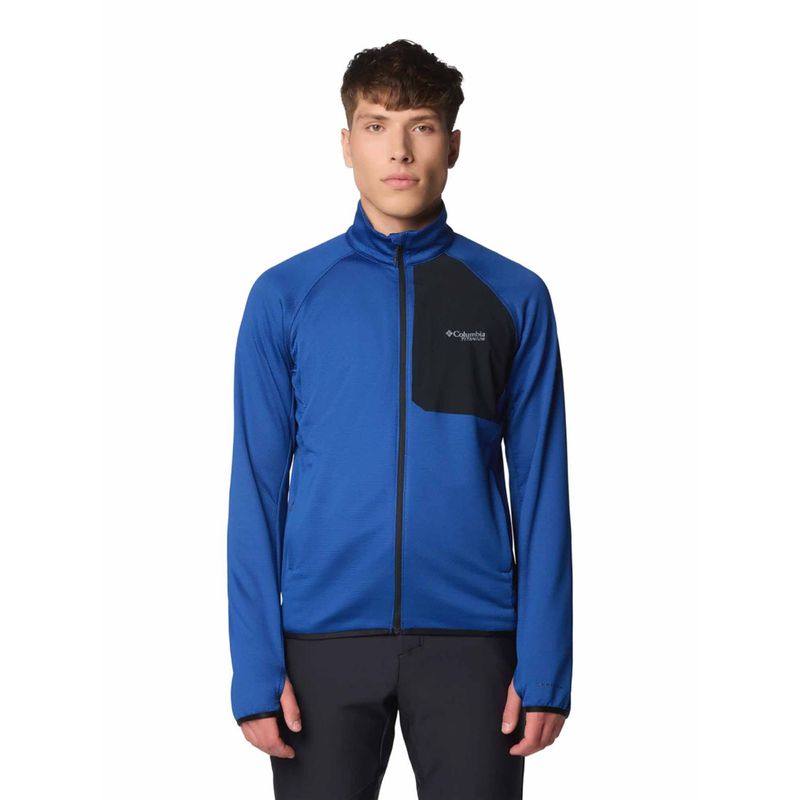 Buy Columbia Mens Blue Omni-Wick Triple Canyon Grid Fleece Full