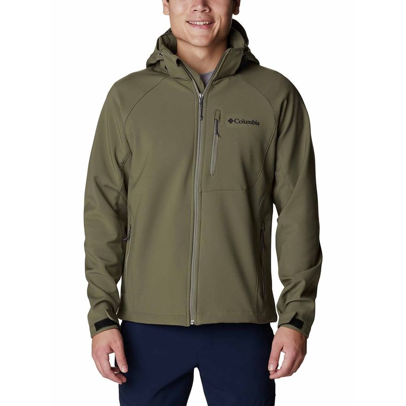 Columbia Mens Olive Omnishield Cascade Ridge III Softshell Water and Wind Resistant Jacket (M)