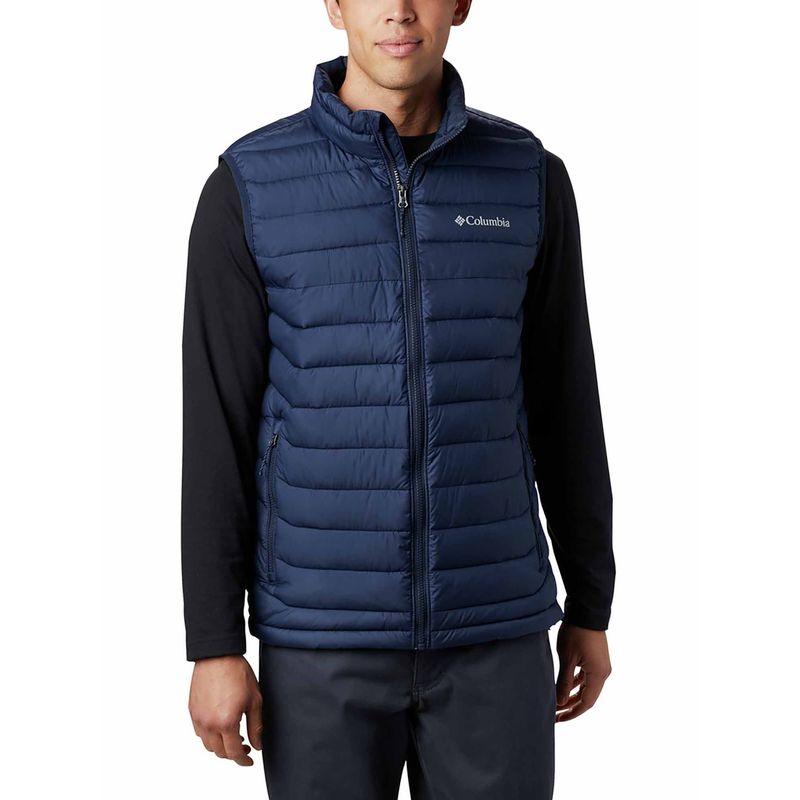 Columbia Mens Navy Omni-Heat Reflective Powder Lite II Vest (M)