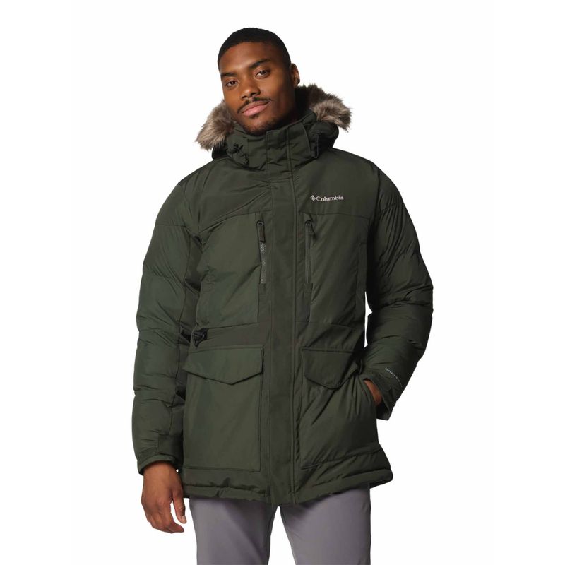 Columbia Mens Green Omni-Heat Infinity Marquam Peak Fusion II Parka Jacket (M)