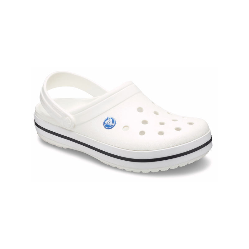 Crocs Unisex Adult Crocband Clogs White (US 9)