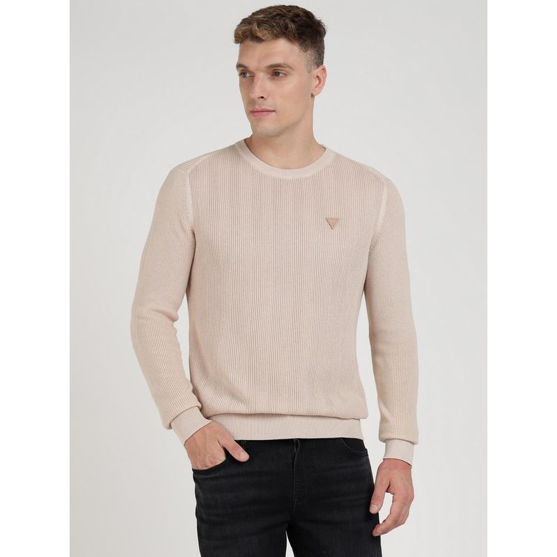 Guess Beige Textured Sweater (S)