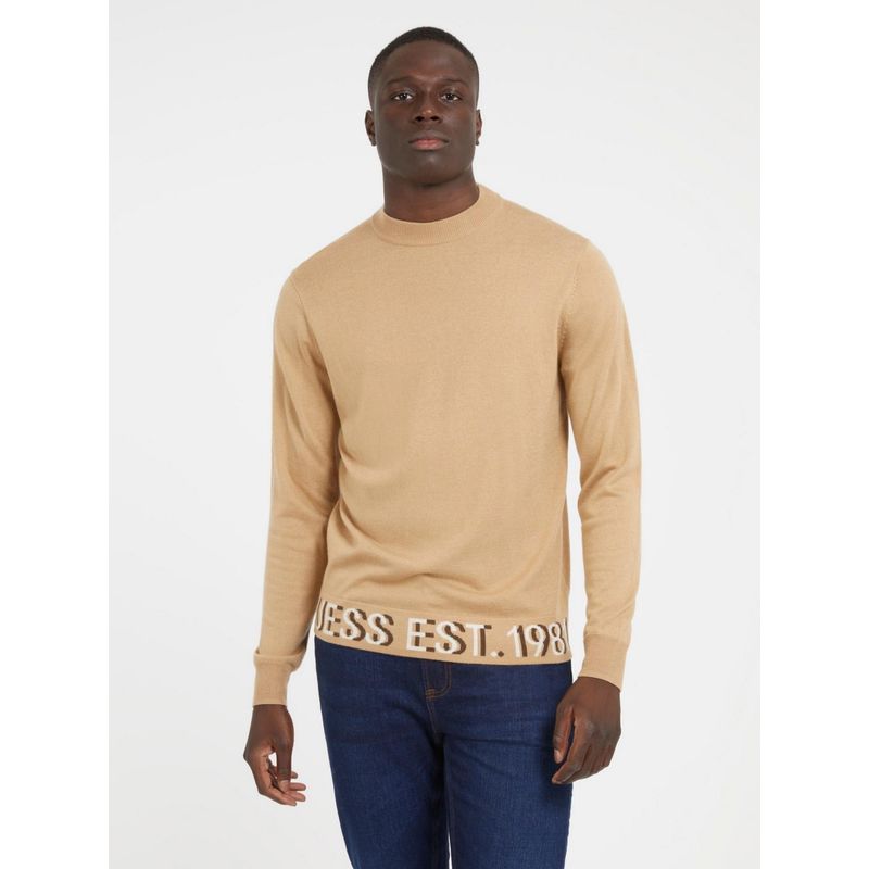 Guess Beige Solid Sweater (S)