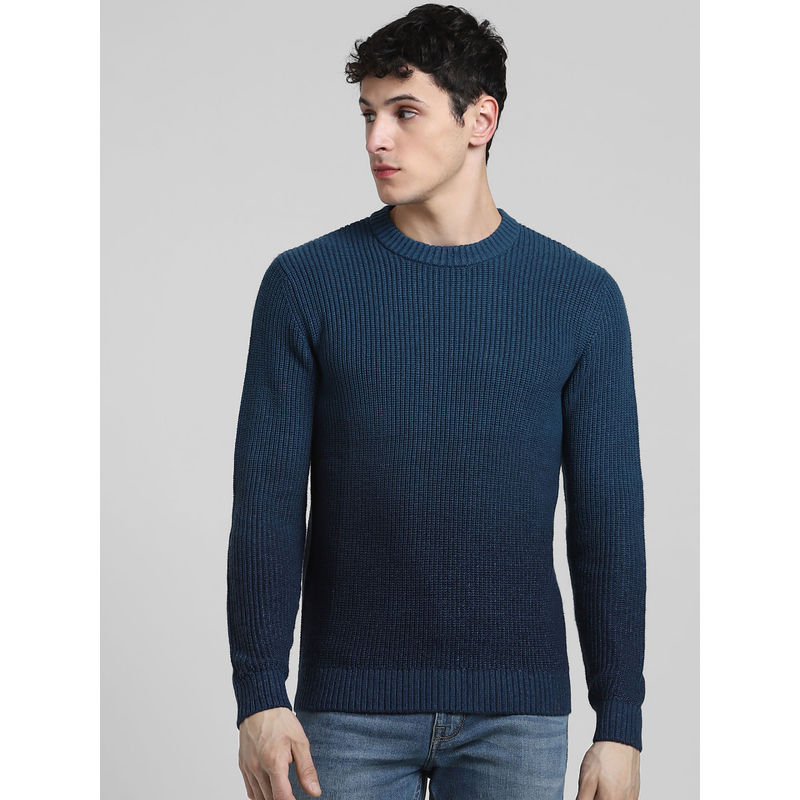 Jack & Jones Men Ombre Blue Sweater (XL)