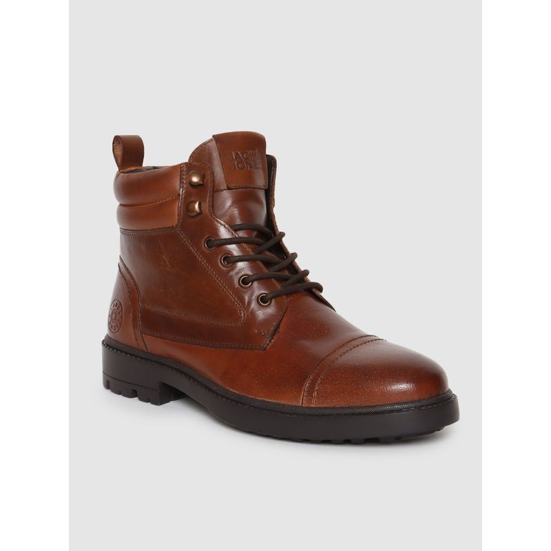 Jack & Jones Men Solid Brown Boots (EURO 43)