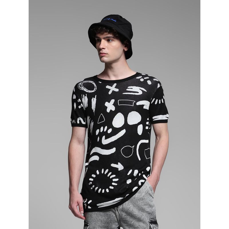 Jack & Jones Black Abstract T-Shirt (S)
