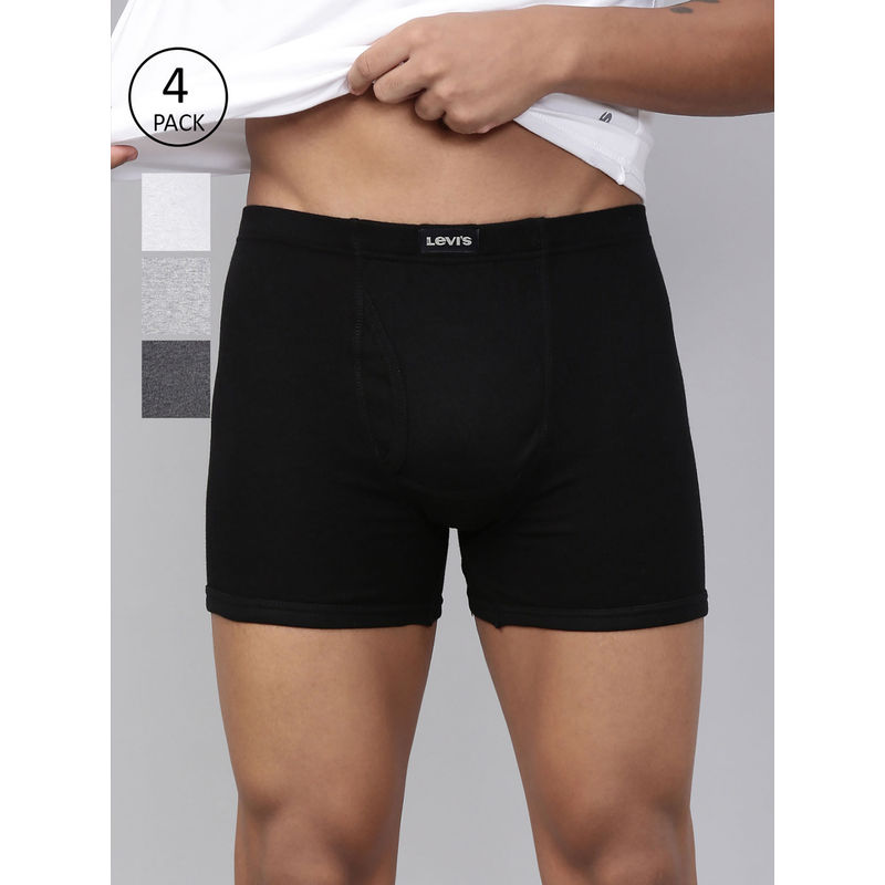 Levi's Style# 010 Cmf Boxer Brief for Men with Comfort & Smart Skin Technology (Set of 4) (XL)