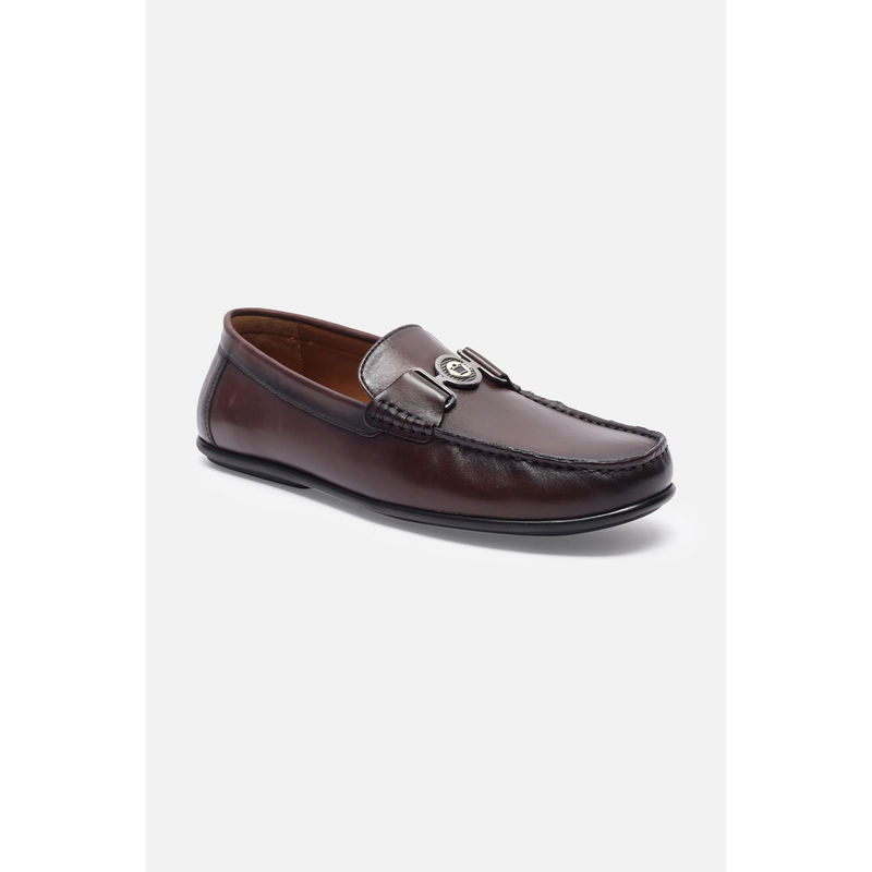 Louis Philippe Men Brown Slip On Loafers (UK 6)