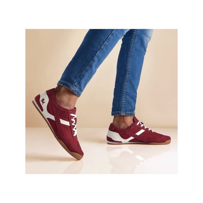Neeman's Urban Casual Sneakers - Maroon & White (UK 6)