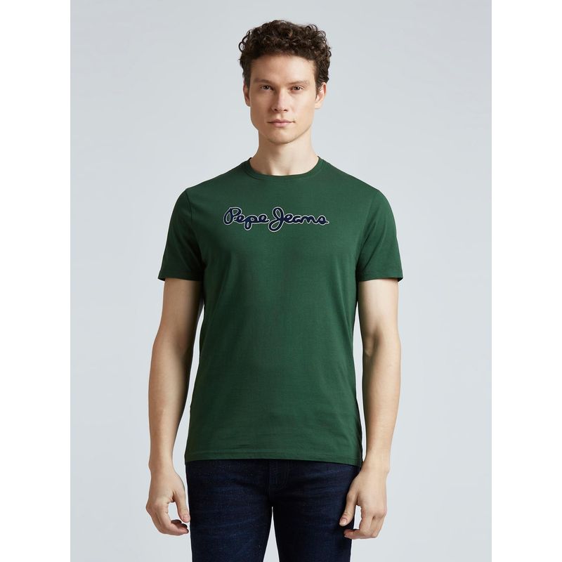 Pepe Jeans Green Cotton Short Sleeves T-Shirt (M)
