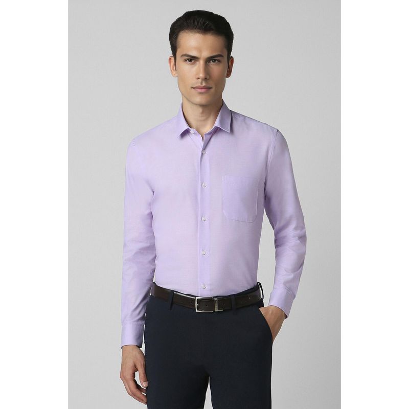 Peter England Men Lilac Regular Fit Formal Shirt (42)