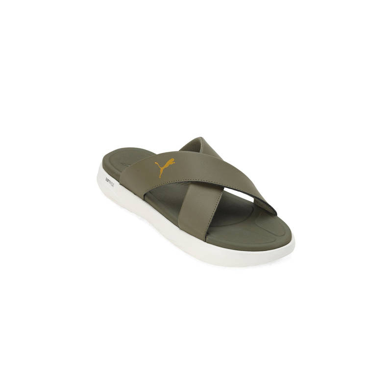 Puma Softride Seave Slip Unisex Green Flipflops (UK 11)