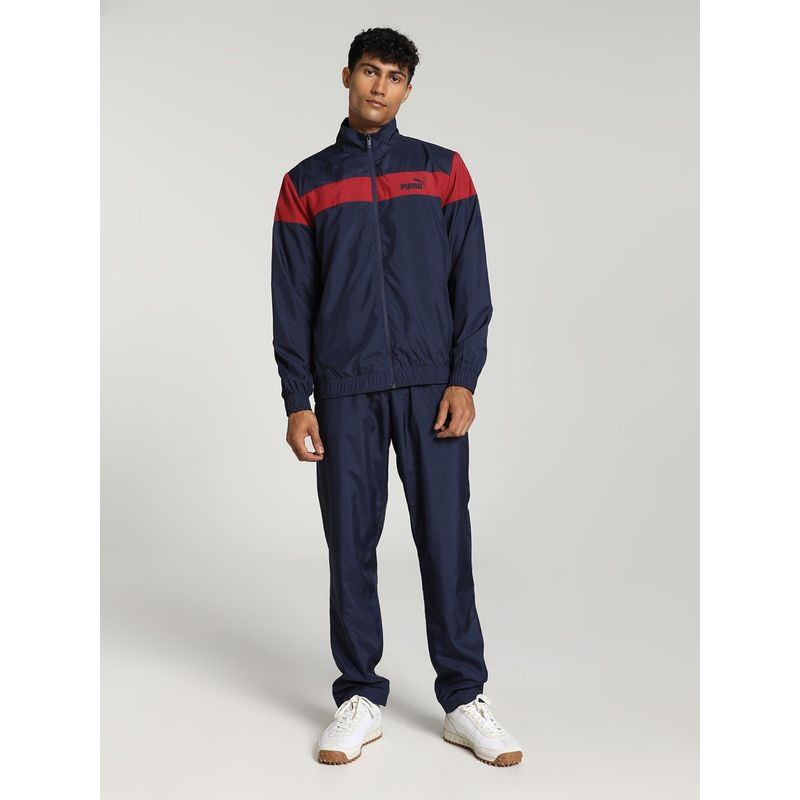 Puma Classic 3 Men Navy Blue Track Suit (Set of 2) (S)