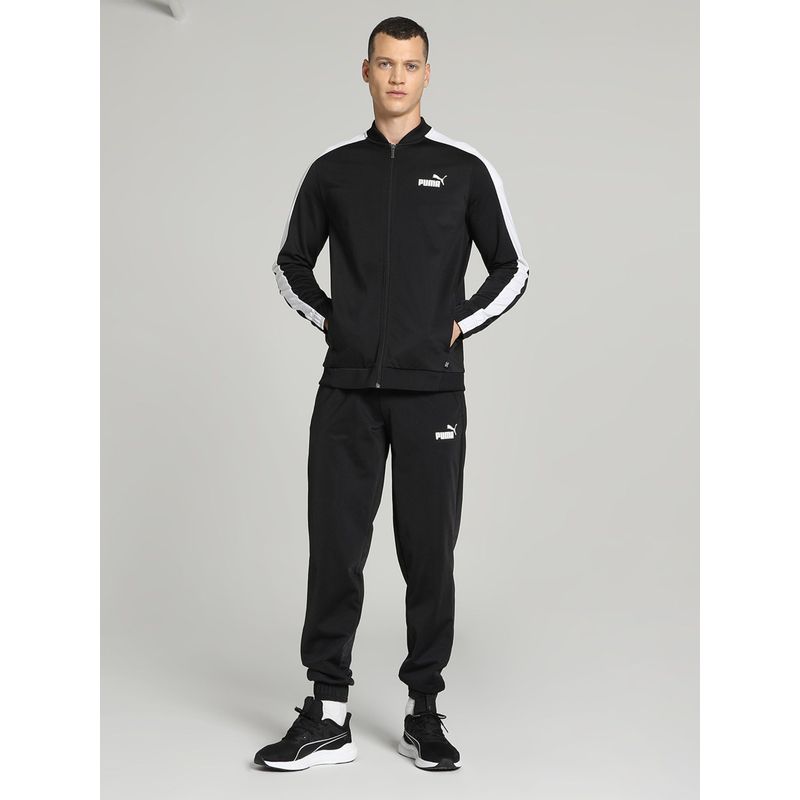 Puma Baseball Tricot Men Black Track Suit (Set of 2) (XL)