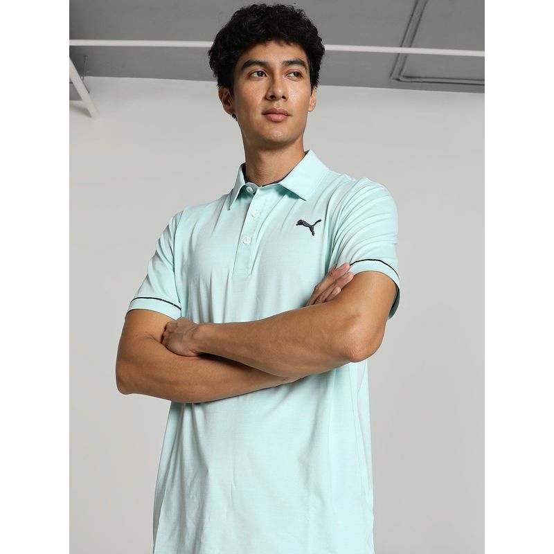 Puma Cloudspun Haystack Polo Men Turquoise T-Shirt (S)