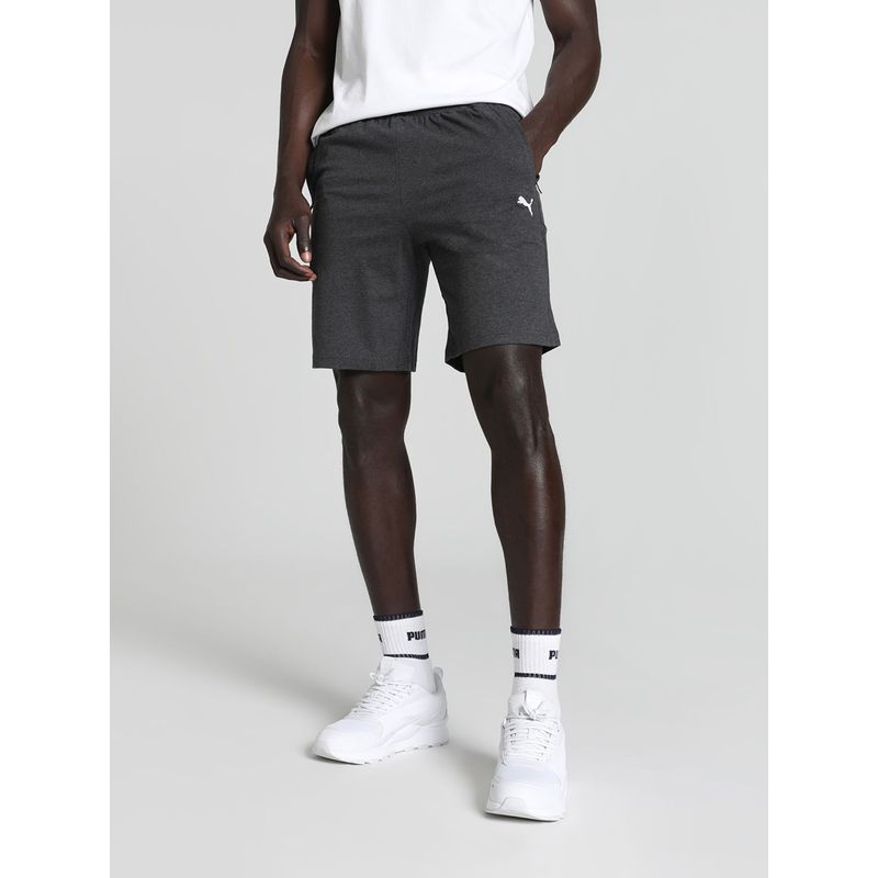 Puma Zippered Jersey Men's Grey Shorts (S)