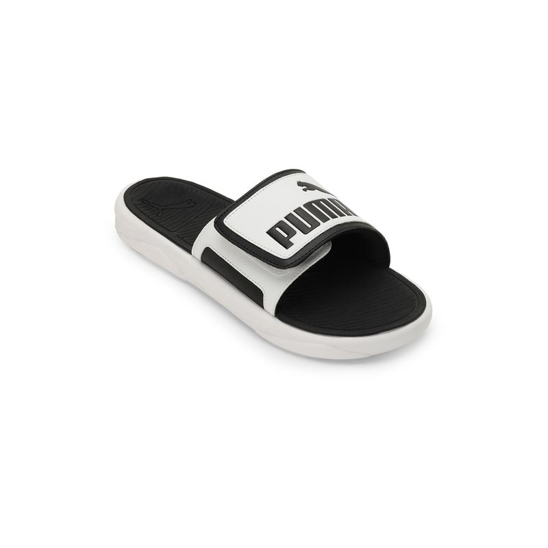 Puma Royalcat Comfort Unisex White Sliders (UK 7)