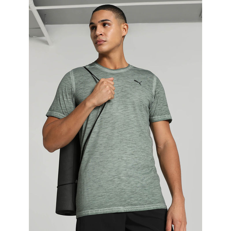 Puma STUDIO FOUNDATION WASH Men Green T-Shirt (S)