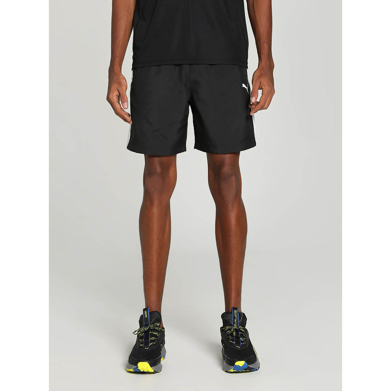 Puma Zippered Woven Men Black Shorts (S)