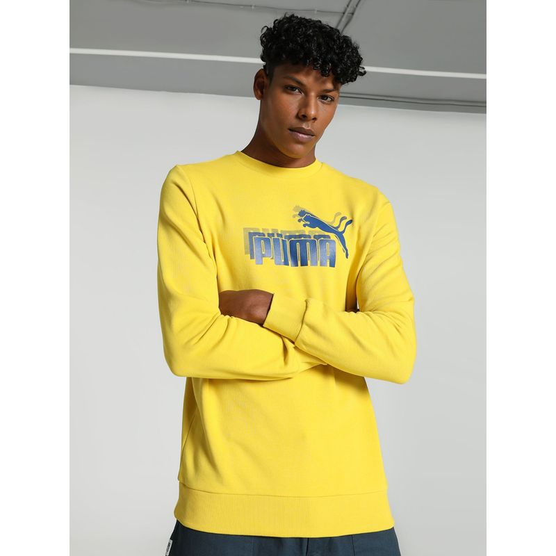 Puma Ms Graphic Crew Men Yellow Sweatshirt (M)