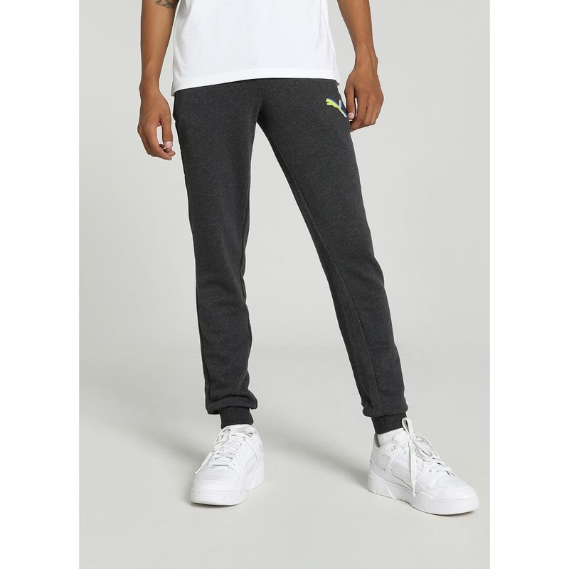 Puma Knitted Graphic CH Men's Grey Joggers (M)