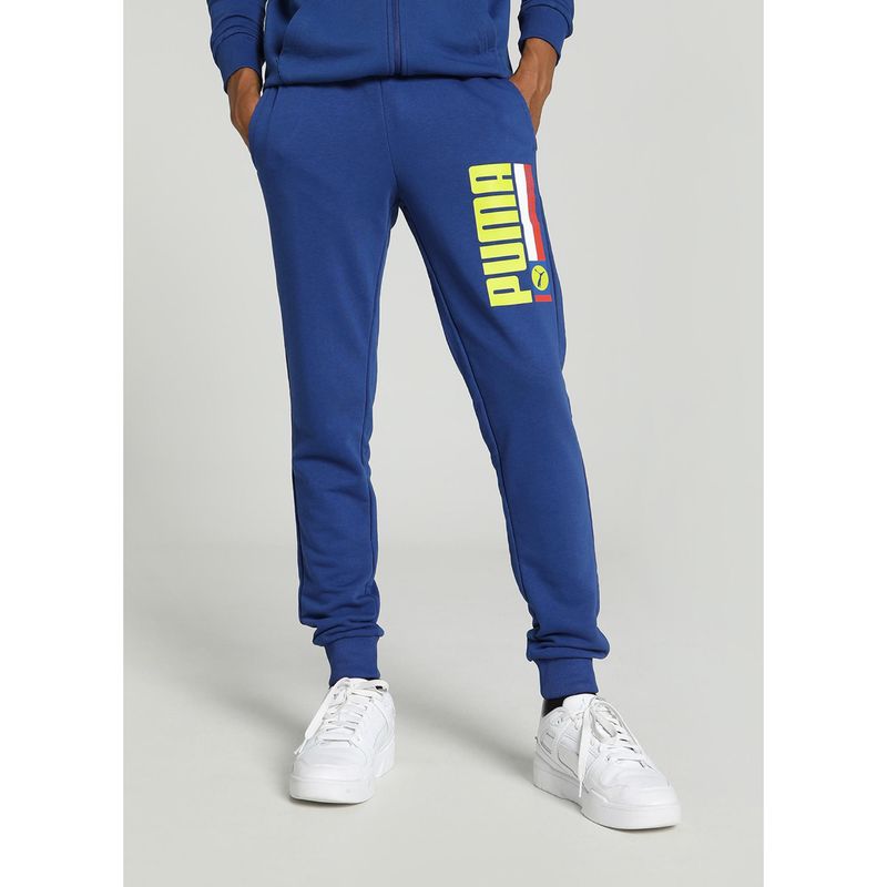 Puma Stylized Logo CH Men's Blue Joggers (M)