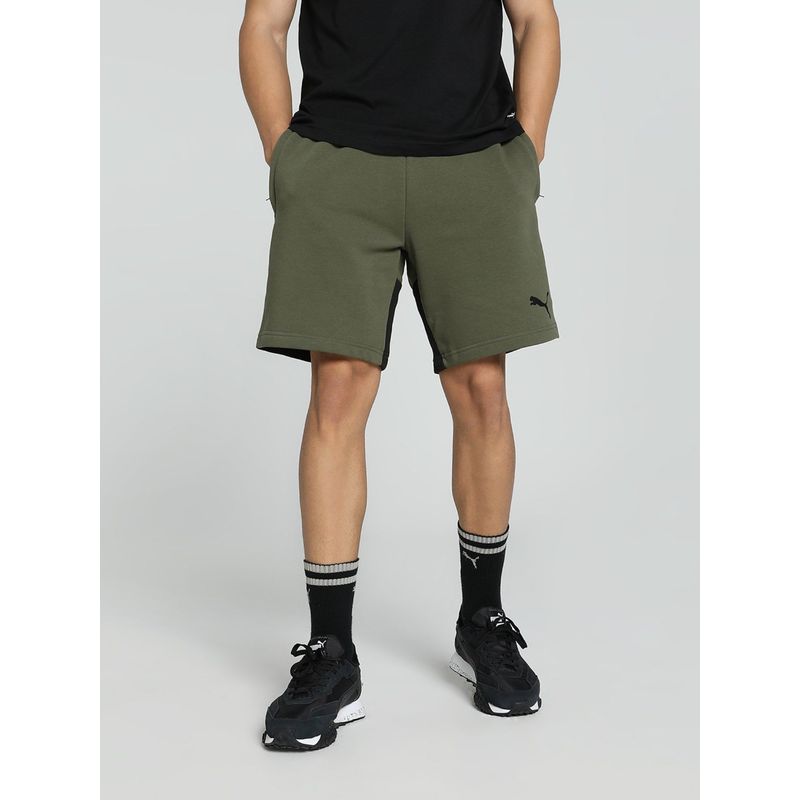 Puma teamCUP Casuals Men Green Shorts (M)