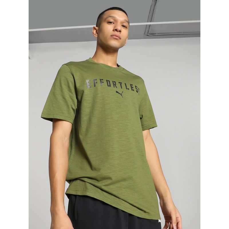 Puma MEN’S GRAPHIC SLOGAN Q1 Men Green T-Shirt (S)