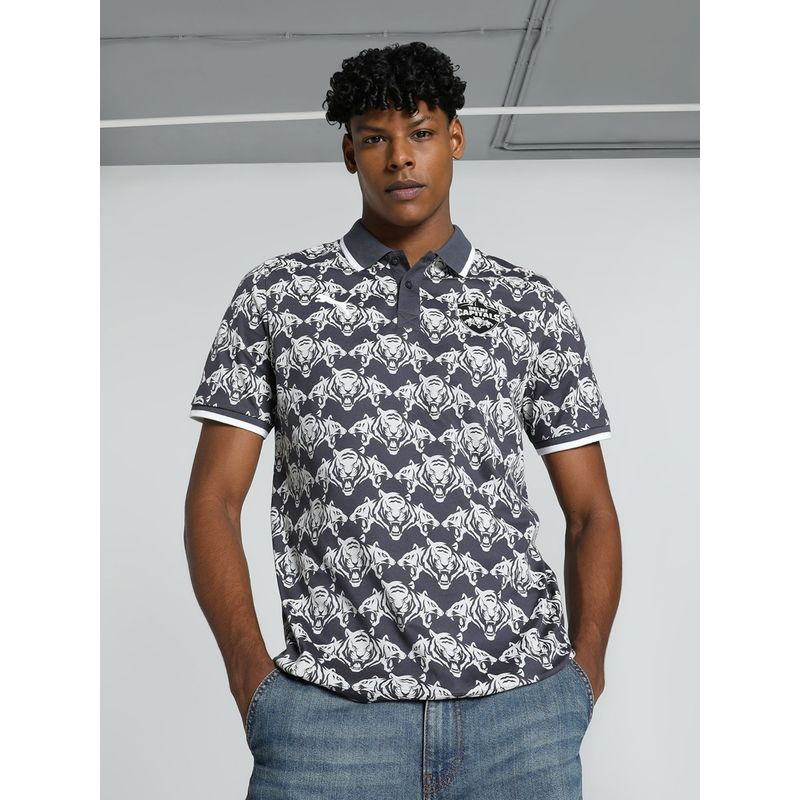 PUMA x DC Men's Printed Slim Fit Cricket Polo (XS)