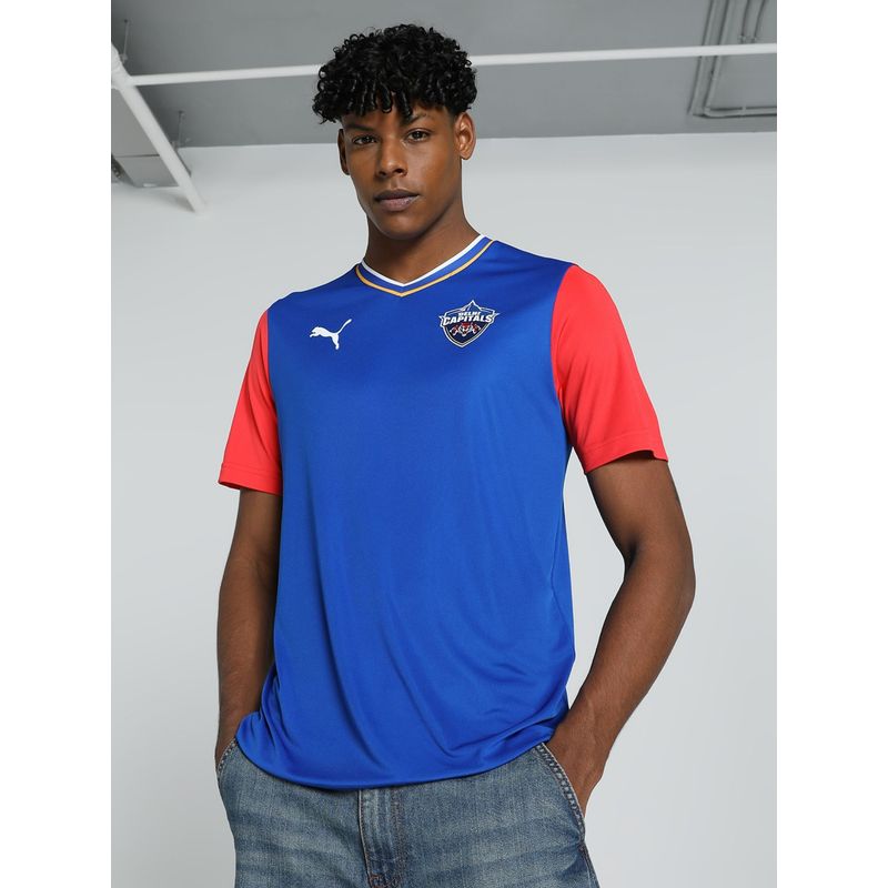 Puma Dc Take Down 2024 Men Blue Cricket Jersey T-Shirt (S)