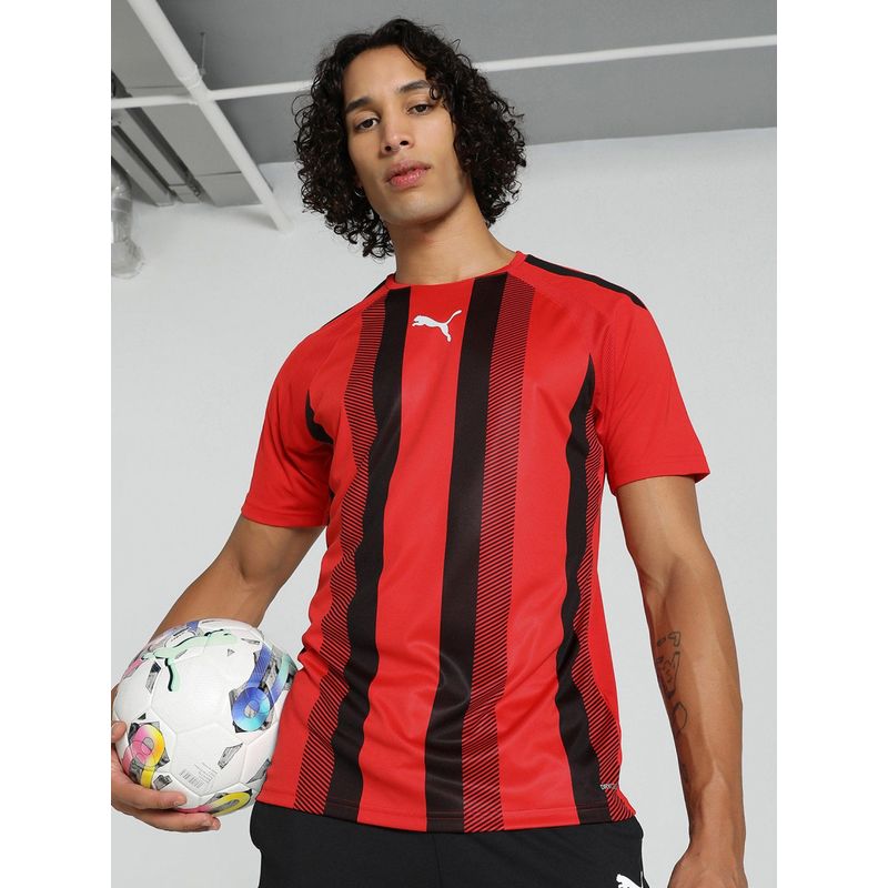 Puma Team Liga Striped Jersey Mens Red T-Shirt (XL)
