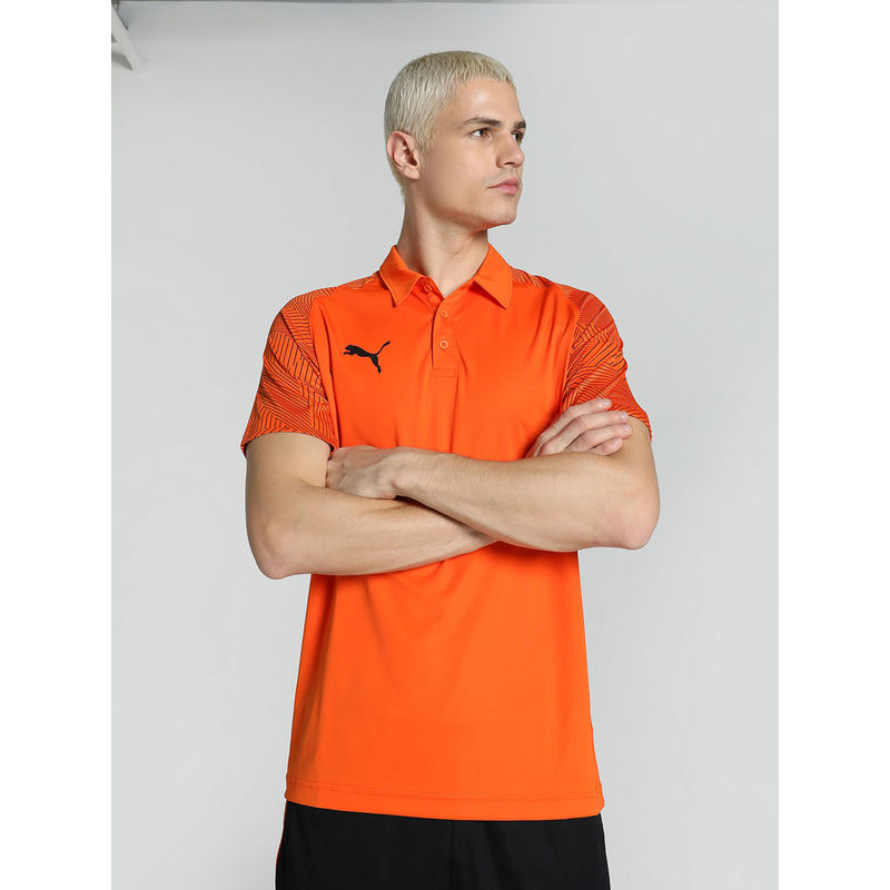 Puma Cr Teamwear Sublimation Polo Mens Orange T-Shirt (XS)
