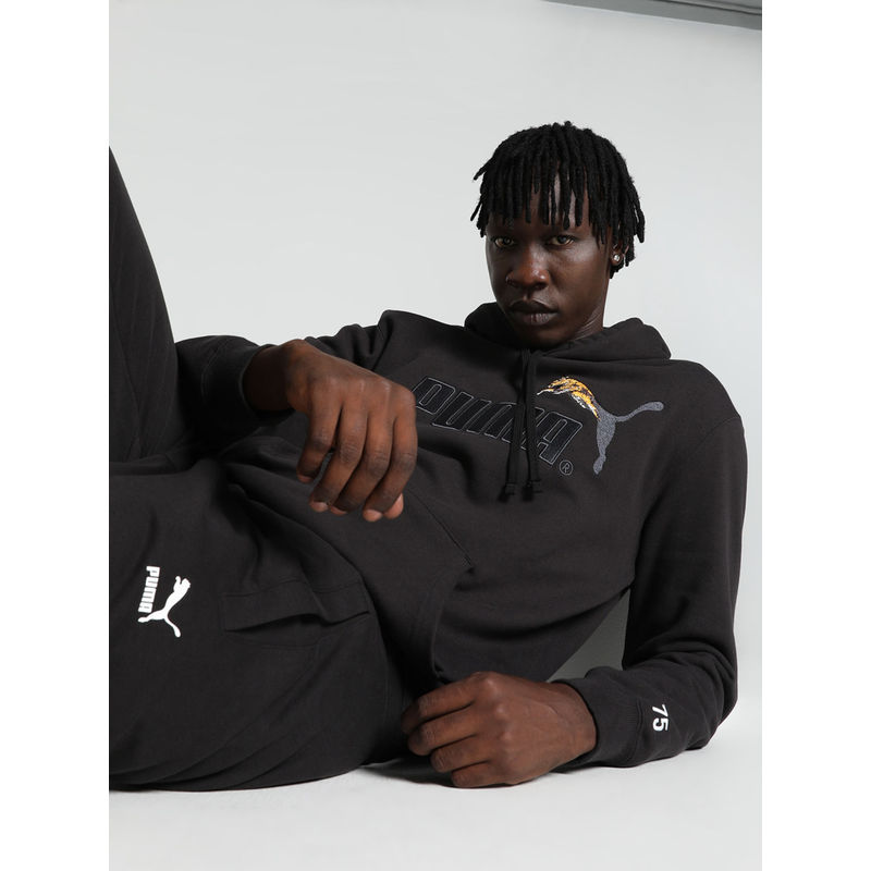 Puma NO.1 LOGO TR Unisex Black Hoodies (XL)