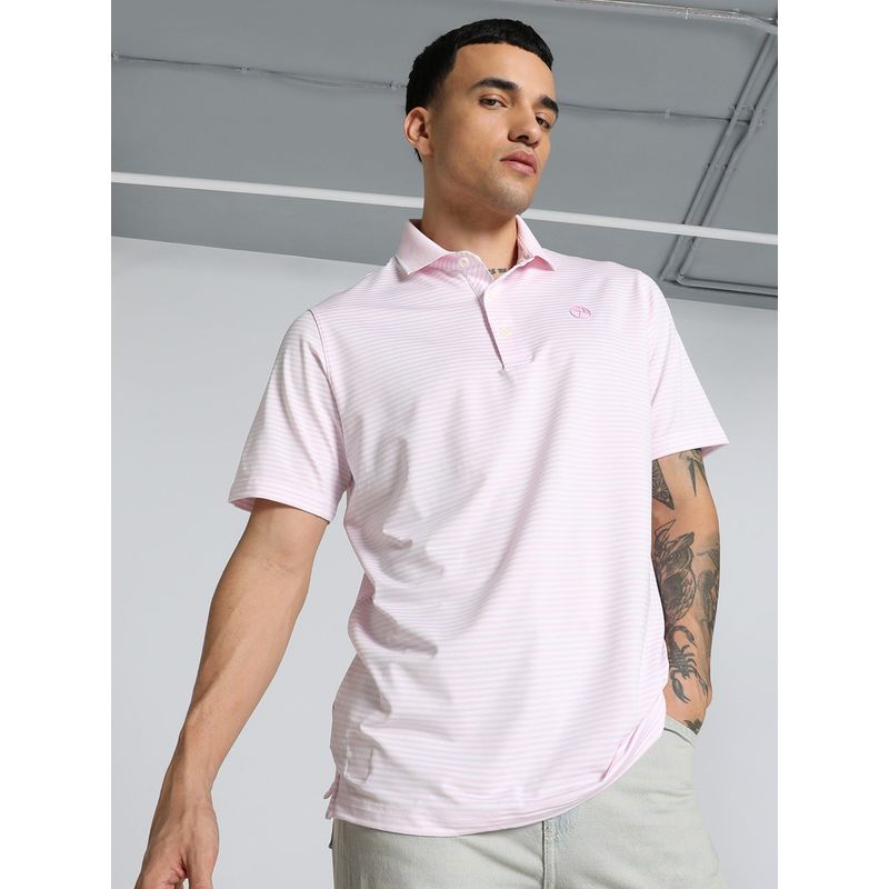 Puma Mattr Traditions Men Pink Polo T-Shirt (XS)