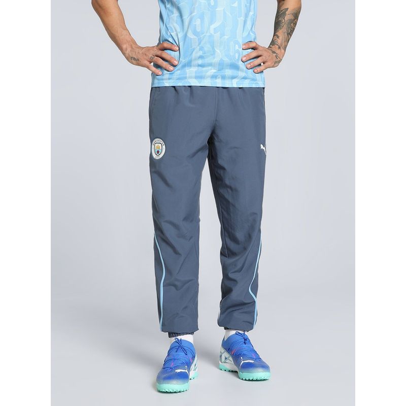 Puma Manchester City Football Club Prematch Woven Men Blue Trackpant (XL)