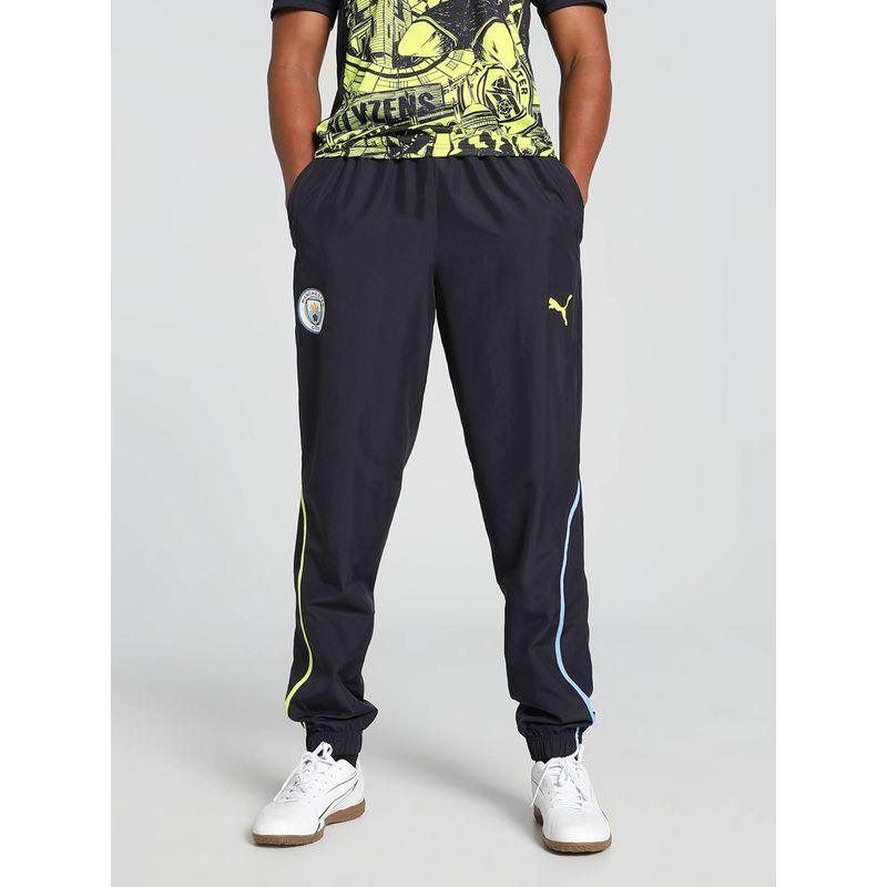 Puma Manchester City Football Club Prematch Woven Men Navy Blue Joggers (S)