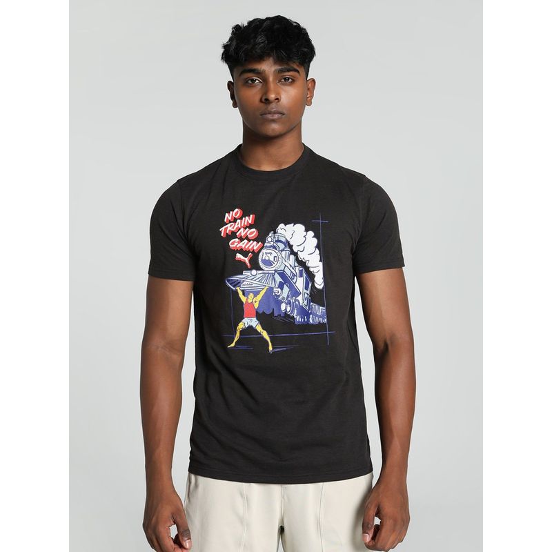Puma Men's No Train No Gain Mens Black T-Shirt (S)