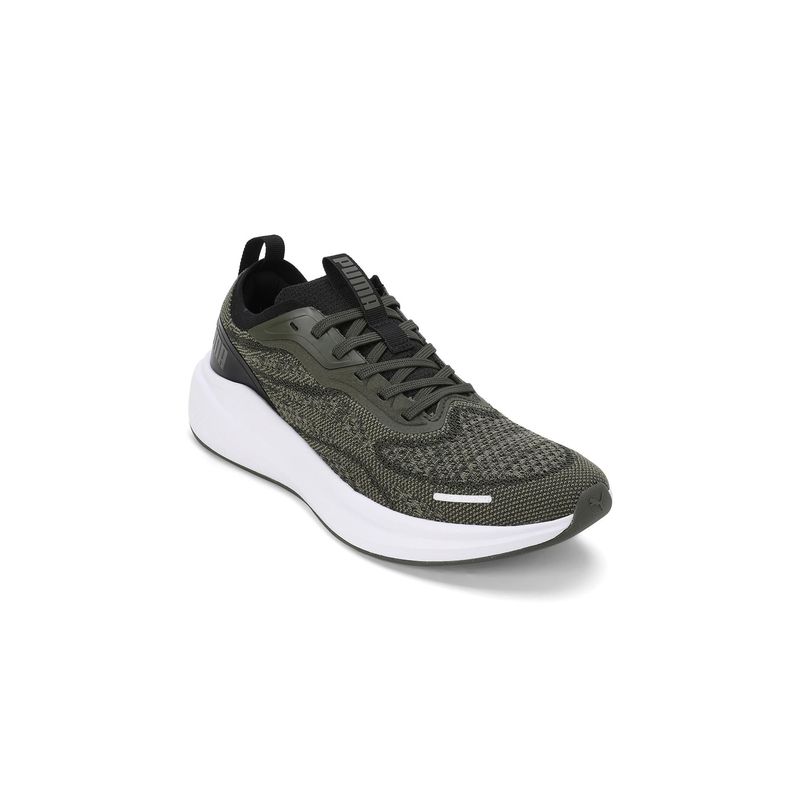 Puma Skyrocket Lite Engineered Unisex Olive Green Running Shoes (UK 9)