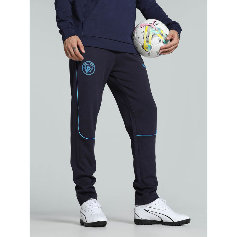Puma Mcfc Casuals Mens Blue Knitted Pants (XS)