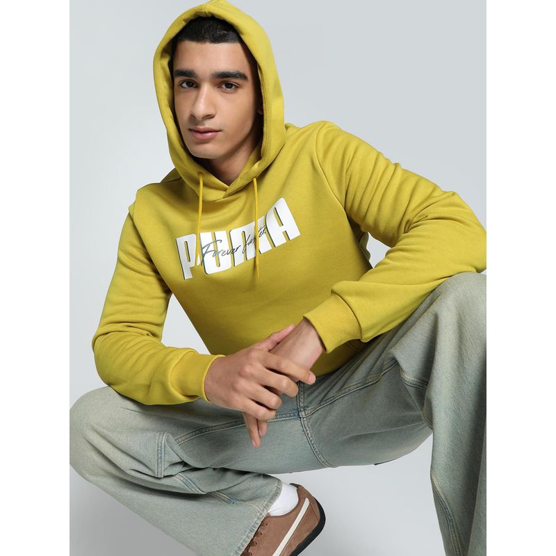 Puma Ms Fl Mens Yellow Hoodie (S)