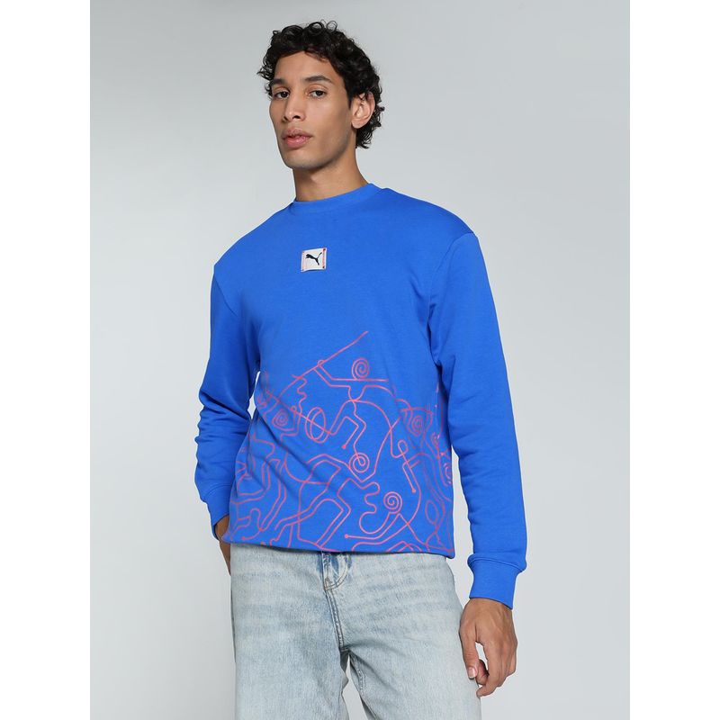Puma Classics Mens Blue Crew Sweatshirt (M)